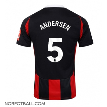 Billige Fotballdrakt Fulham Joachim Andersen #5 Replika Bortedrakt 2024-25 Kortermet